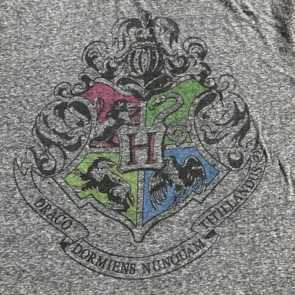 Gently Worn, but Lovingly Cared For, Harry Potter Crest Graphic T-Shirt - Picture 2 of 7